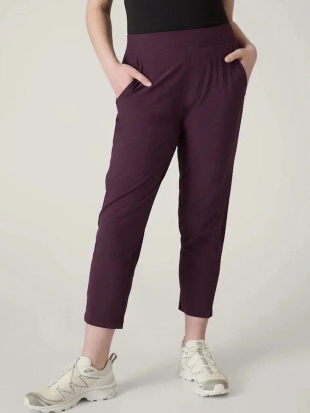 NWT Athleta Brooklyn pant in dark purple, sz 12
